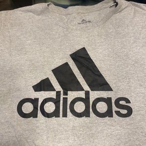 Men’s grey  adidas three strip tshirt size large